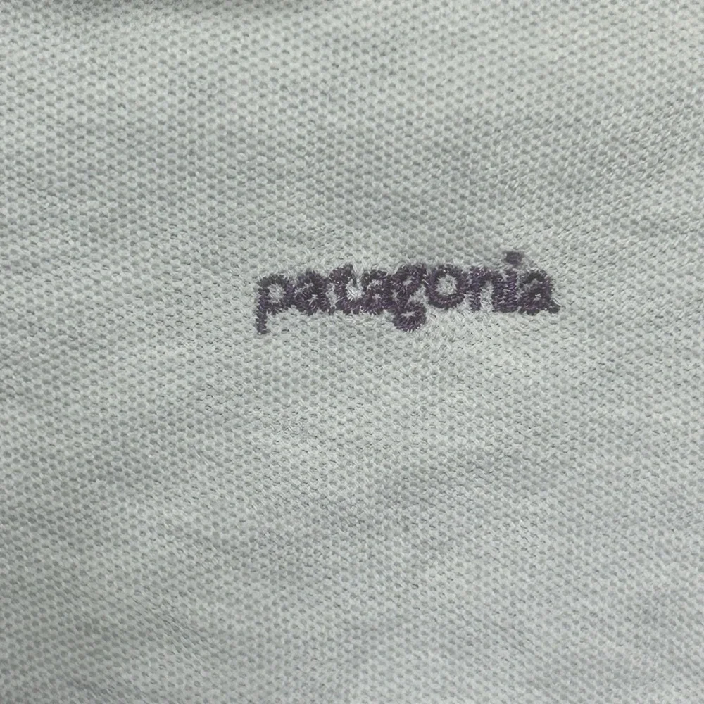 Vintage Patagonia Polo Shirt Mens‎ L Light Gray Short Sleeve Outdoor Casual Hike